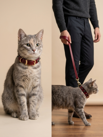 Premium Leather Cat Collar